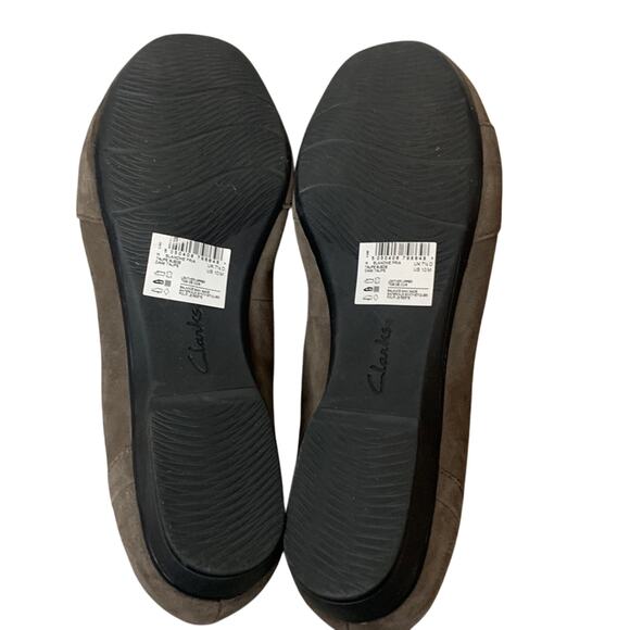 NEW Clark’s Blanche Fria flats taupe suede sz 10 - Picture 6 of 7